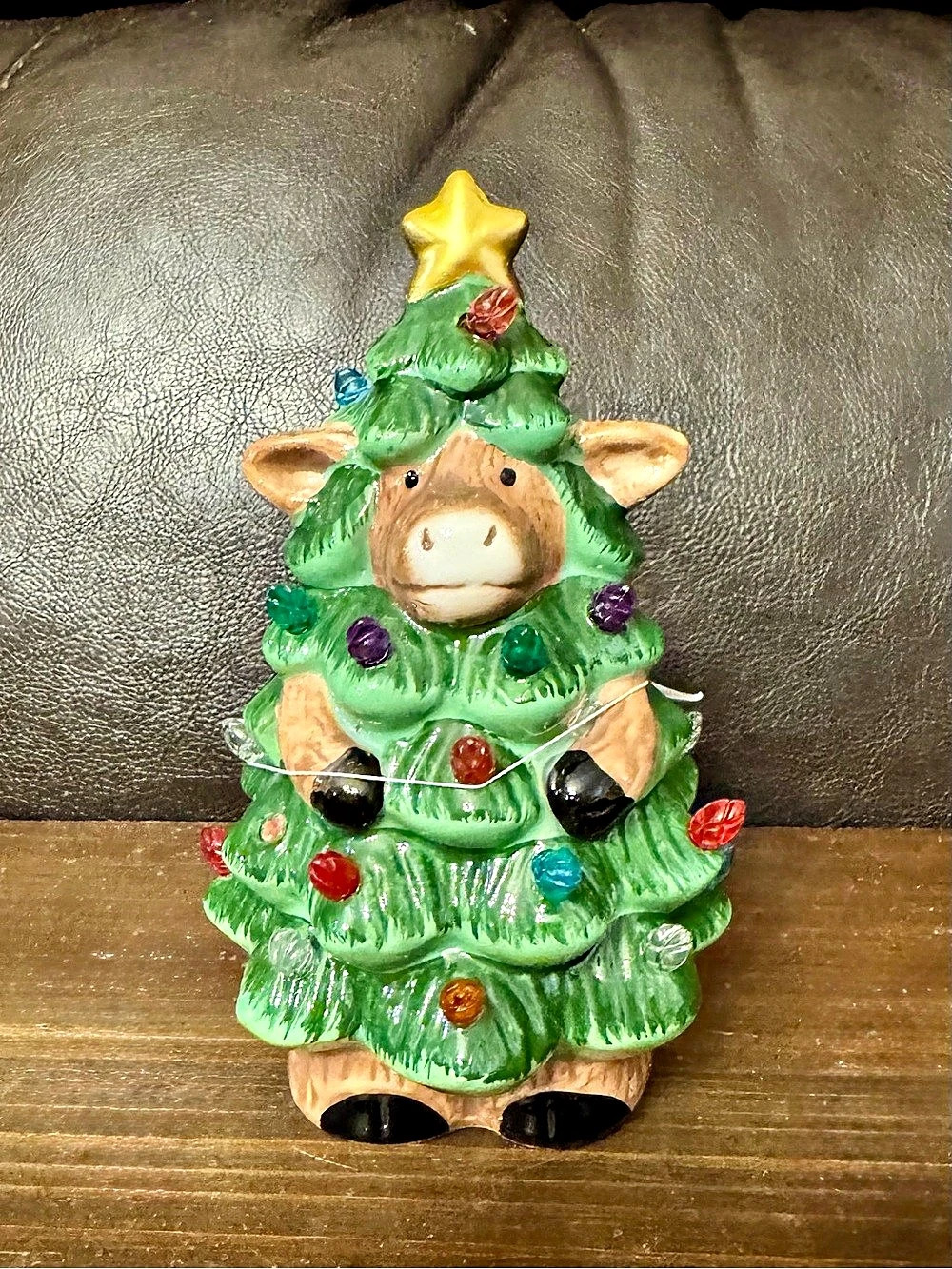 Highland Cow In Light Up Christmas Tree Light Up Christmas Tree